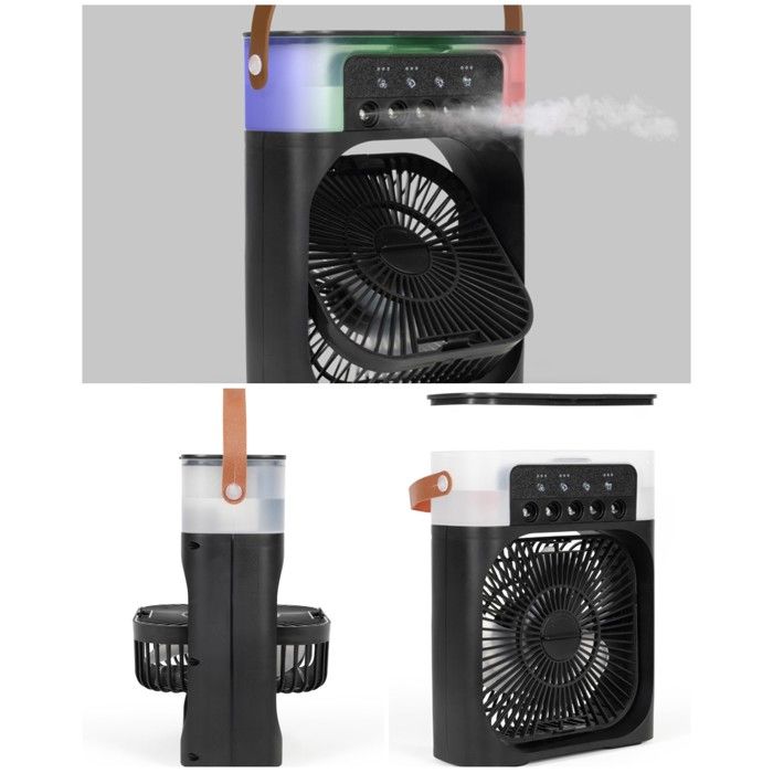 Tragbarer Sprühventilator – Livoo – 2 In 1 – 360° Neigbar – 3 Geschwindigkeitsstufen – 450 Ml Wassertank