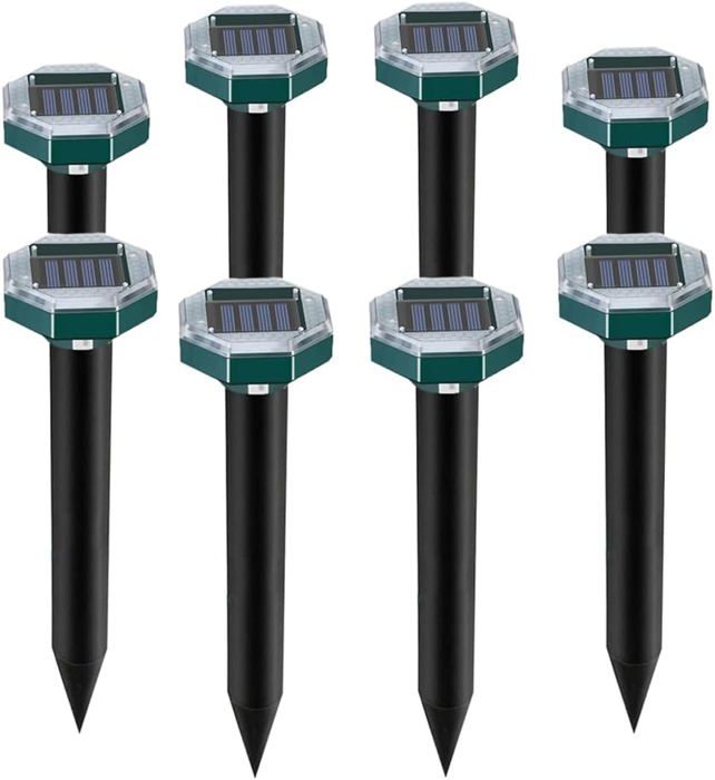 Solarbetriebenes Maulwurfsabwehrgerät, 8 Stück, Solarbetriebenes Ultraschall-maulwurfsabwehrgerät, Ip65 Wasserdichtes Ultraschall-maulwurfsabwehrgerät, Schlangenabwehrgerät Für Den Außenbereich