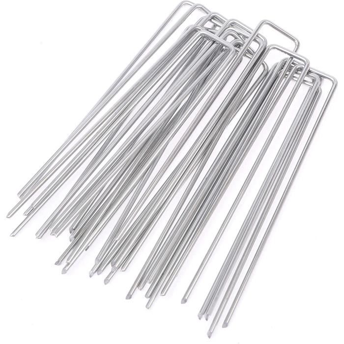 Befestigungspfähle – Verzinkter Stahl – 150 X 25 Mm – 3 Mm – 100 Stück