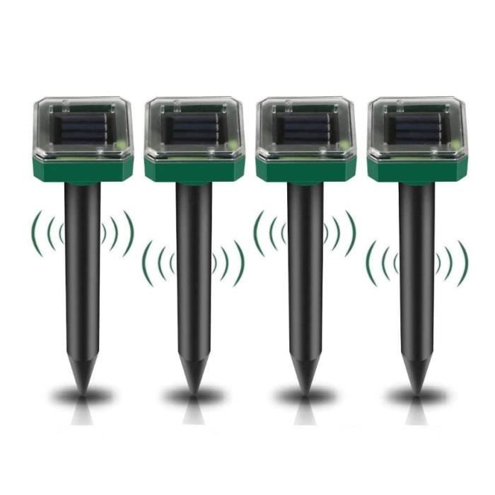 4-facher Ultraschall-solar-maulwurfvertreiber, Solar-maulwurfvertreiber Für Den Außenbereich Durch Kombination Von Schall Und Vibration, Anti-maulwurf, Wehrt Maulwürfe Ab