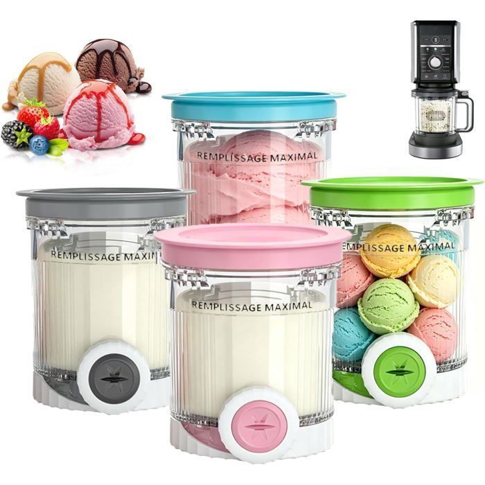 6-teiliges Behälterset Für Ninja Creami Swirl, 480 Ml Eiscremebehälter, Zubehör Für Nc700 Nc701 Eu-serie