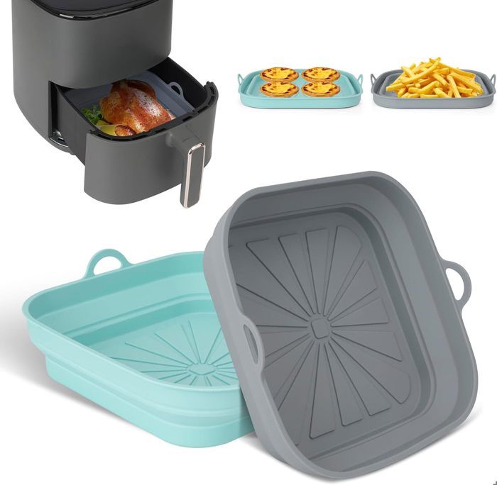 Zubehör Für Heißluftfritteusen – Hautstore – Silikonform – Faltbar – Hitzebeständig – 2 Stück