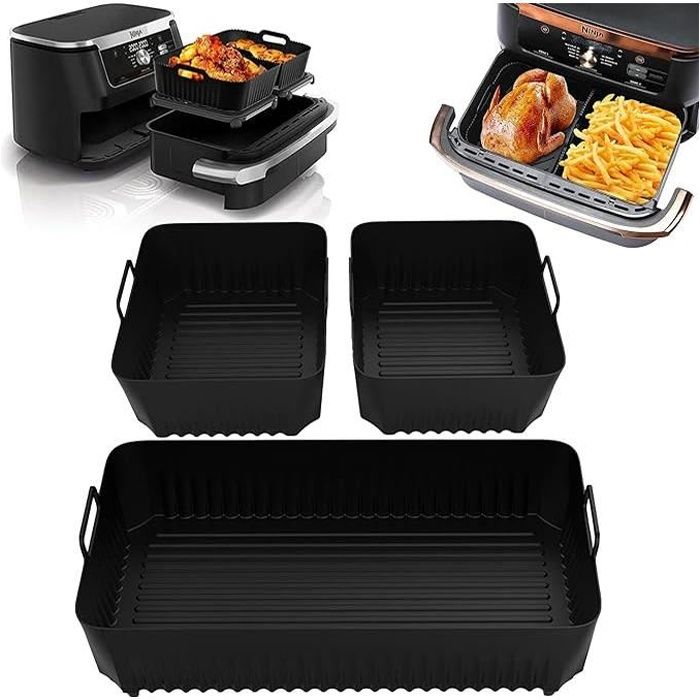 Zubehör Für Heißluftfritteusen – Ninja – Silikonform – 3-teilig – Hitzebeständig Bis 220 °c – Antihaftbeschichtung