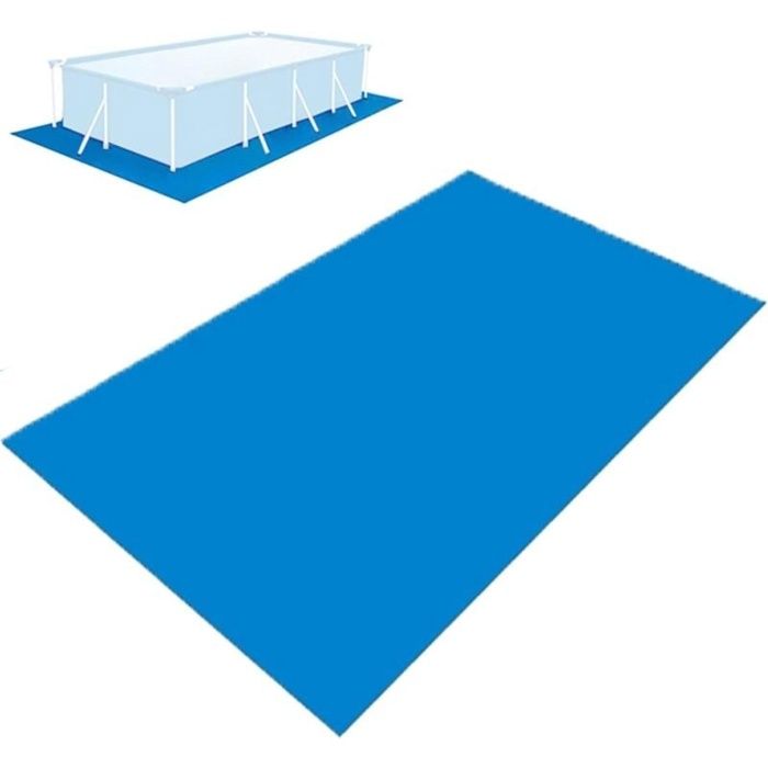 Poolbodenmatte, Aufstellpoolmatte 500x300cm, Faltbare Rechteckige Wasserdichte Poolbodenmatte