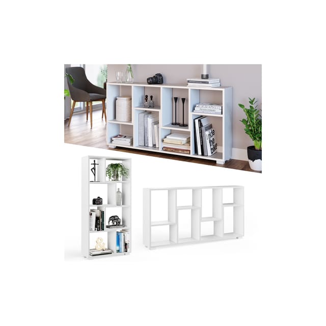 Vicco - Raumteiler Domus, Weiß, 60.2 x 120 cm 8 Fächer