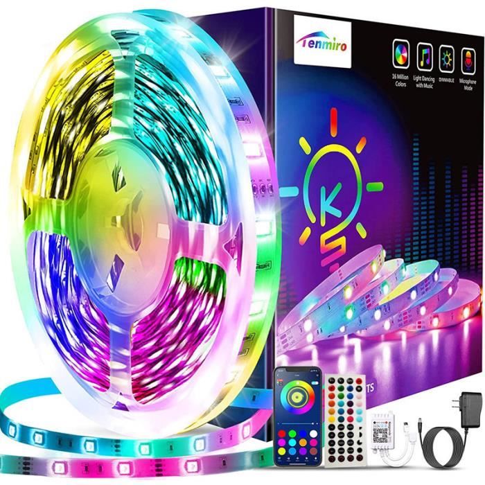 Zgeer Led-streifen – 15 M – Mehrfarbig – Dimmbar – Bluetooth-steuerung