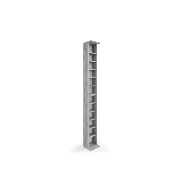 Vitalispa - CD-Regal, Beton, 21 x 183.6 cm Groß, Vicco