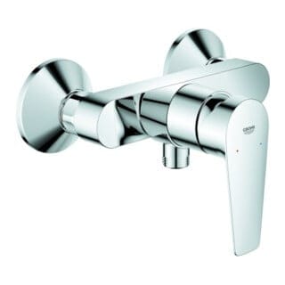 BauEco 1-Loch-Einhand-Brausebatterie Chrom, Wandmontage, mit Temperaturbegrenzer, S-Anschlüsse - Grohe