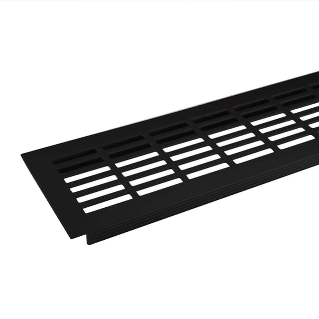 So-tech - Lüftungsgitter Lochblech 480 x 81 mm schwarz Belüftung Lüftungsblech Stegblech