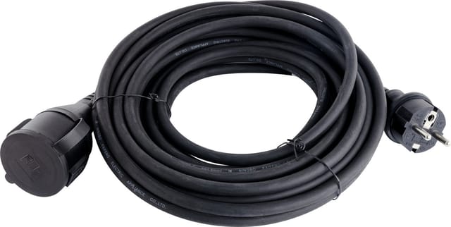 REV - Verlängerungskabel Außen 10 m H05RR-F 3G1,5mm², schwarz Verlängerungskabel