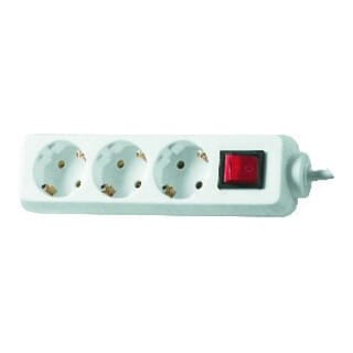 FP - rev 3-fach Steckdosenleiste mit Schalter H05VV-F 1,4 m weiß Elektrische Kabel & Leitungen