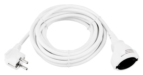 FP - rev Verlängerungskabel Innen 3 Meter H05VV-F SK3, weiß Elektrische Kabel & Leitungen