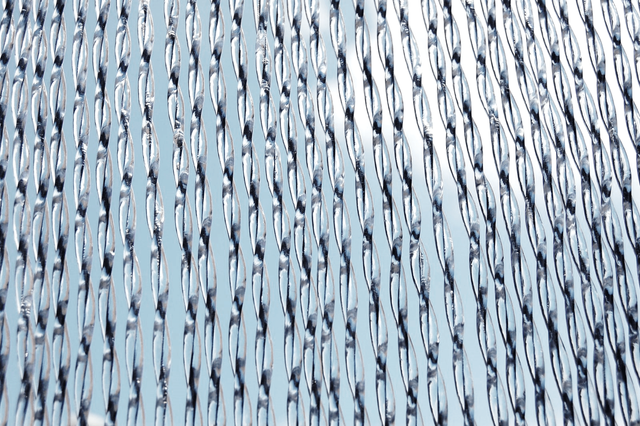 Türvorhang 'Albi 1' 100 x 230 cm transparent/schwarz