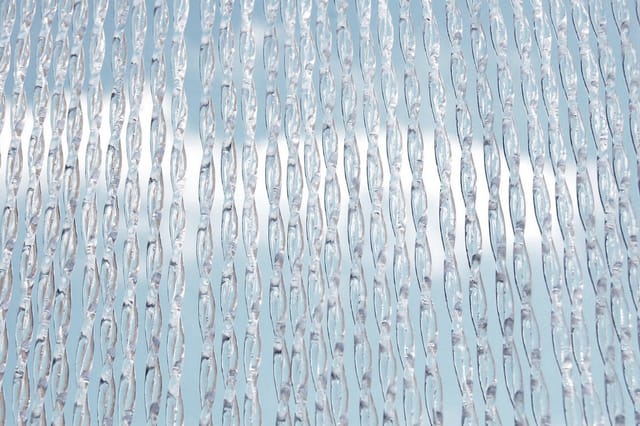 Türvorhang "Albi 2" 100 x 230 cm transparent/weiß Casa