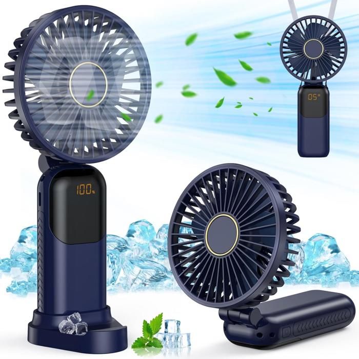 Mini-tragbarer Ventilator, Usb-aufladbarer Ventilator, Kleiner 5-gang-taschenventilator Mit Standfuß, Leiser Ventilator