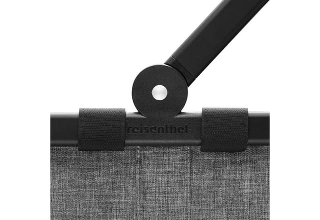 reisenthel carrybag - stabiler Einkaufskorb dede Stauraum und praktische Innentasche, elegantes und wasserabweisendes Design, in Silber Twist silver