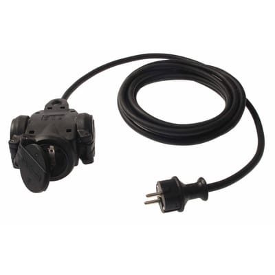 As-schwabe - as Schwabe 60456 Strom Verlängerungskabel 16 a Schwarz 10.00 m H07RN-F 3G 1,5 mm²