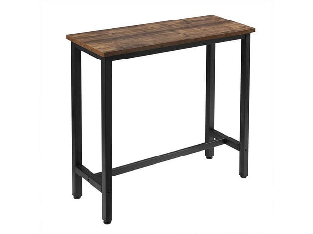 Bartisch Bistrotisch Stehtisch Esstisch, Metallgestell, Tischplatte aus mdf, 100x40x100cm(BxTxH), Holz vintage - Woltu