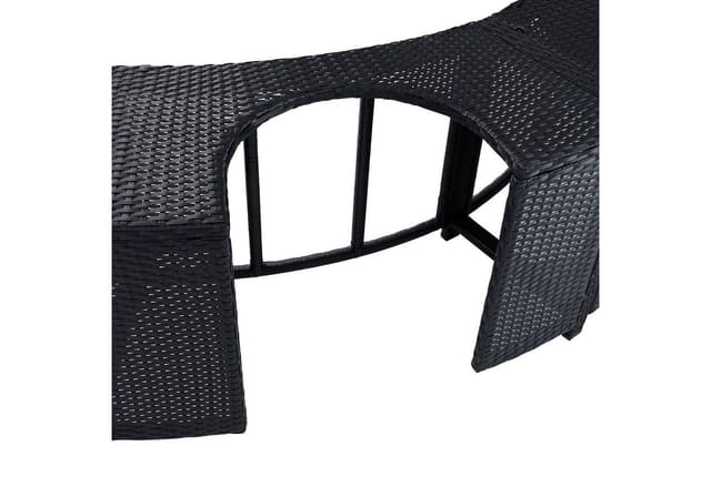 Estexo - Whirlpool Umrandung Poolumrandung Poolverkleidung Rattan Pool Rahmen Schwarz