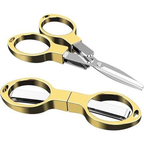 Sichere, Tragbare Klappschere Mit Schlüsselanhängerfunktion, Reiseschere Mit Schneidefunktion, Sichere, Tragbare Reiseschere Für Zuhause, Büro, Goldfischen
