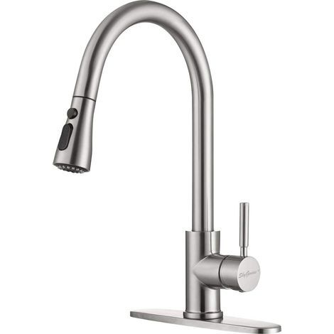 Ausziehbare Küchenarmatur Mit Brause, Einhebel-spültischarmatur In Gebürstetem Nickel Für Die Küche