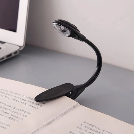 Pcs Mini Flexible Clip-on Lumineux Livre Lumière Ordinateur Portable Blanc Led Livre Liseuse Lampe Lecture Clip Lumière Portable Led Mini Lampe Noir