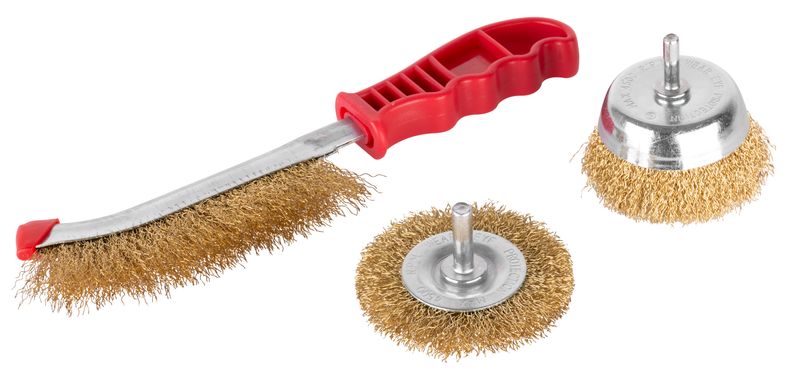 Bürsten-set Tigerlion 8003b, Topfbürste, Gewellt, 3-teiliges Bürsten-set, Mit Schaft