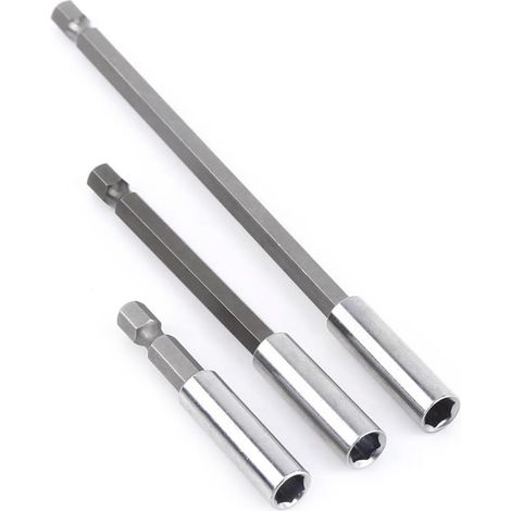 Set Mit 3 Sechskantbohrern, Magnetischer Schraubendreherhalter, 1/4 Zoll, Verlängerung 60 Mm/100 Mm/150 Mm