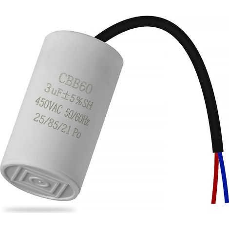 Cbb60 450 V 3 Μf 50/60 Hz Anlaufkondensator, Entstörkondensator, Motoranlaufkondensator, Mikrofarad-kondensator Mit Kabel