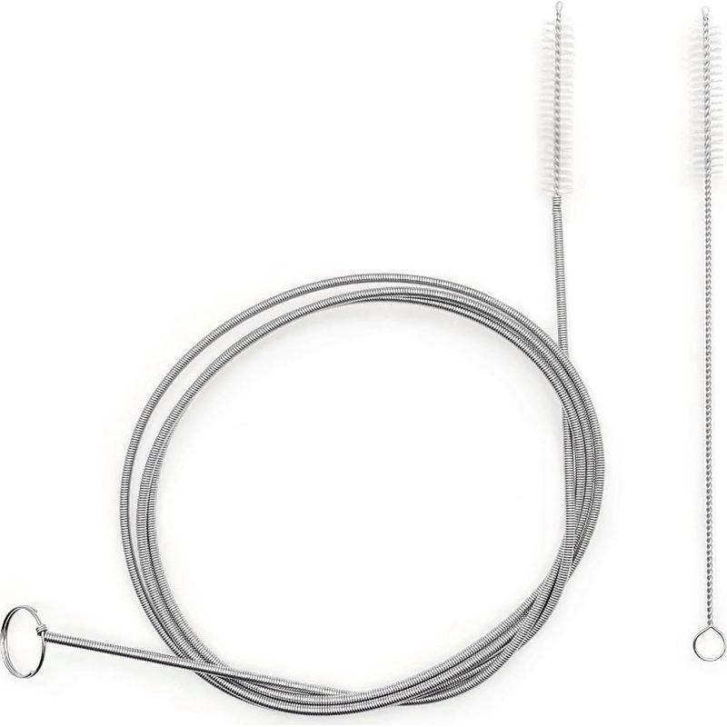 2x Flexible Reinigungsbürste Mit Langem Metallgriff Für Kühlschrankablauf Und Wasserschlauch, Feinwerkzeug-ablaufreinigungsbürste, Netzteil-sondenbürste