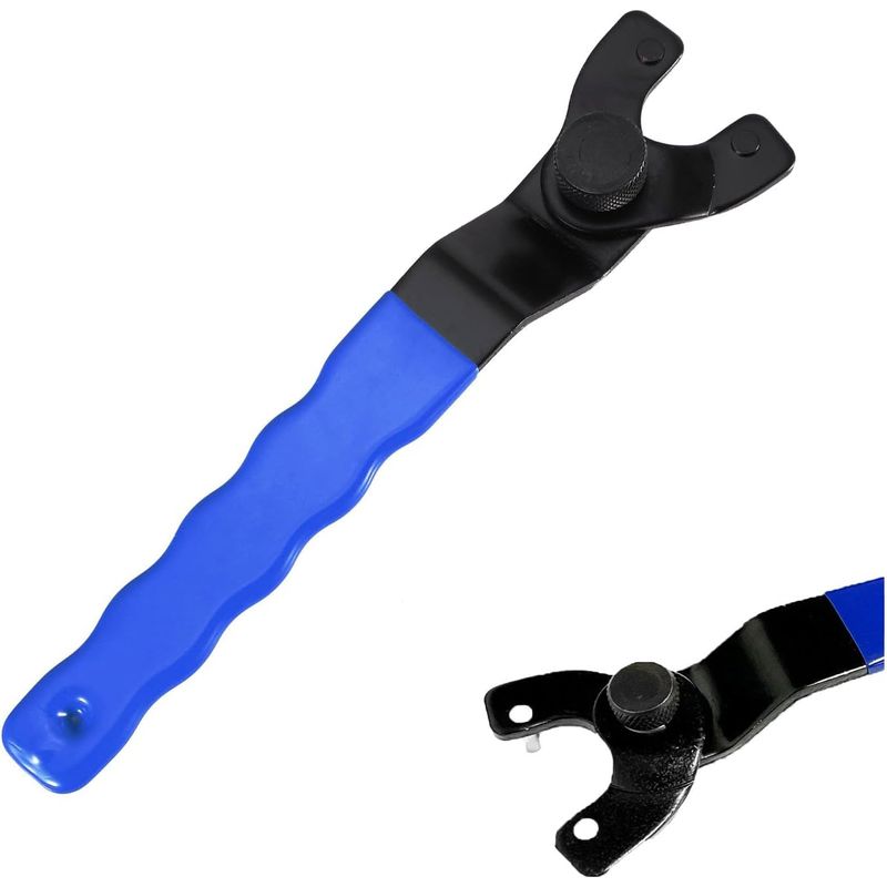 Verstellbarer Winkelschleiferschlüssel, Verstellbarer Spindelschlüssel 10 Bis 46 Mm Mit Rutschfestem Griff, Bolzenschlüssel Mit Kontermutter, Innensechskantschlüssel, Schleiferzubehör, Ersatzscheiben
