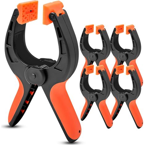 5-teiliges Set 15 Cm Langer Federklemmen Aus Nylon Mit Beweglichen Backen Zum Kleben, Für Holzbearbeitung, Heimwerkerprojekte, Fotohintergründe Und Fotostudios