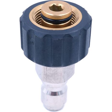 Messing-hochdruckreinigerhahn, Metrisches M22 X 15 Mm (stift) Innengewinde, Umrüstbar Auf 3/8"-schnellanschluss, Schnellanschlussadapter Für Hochdruckreinigerpistole