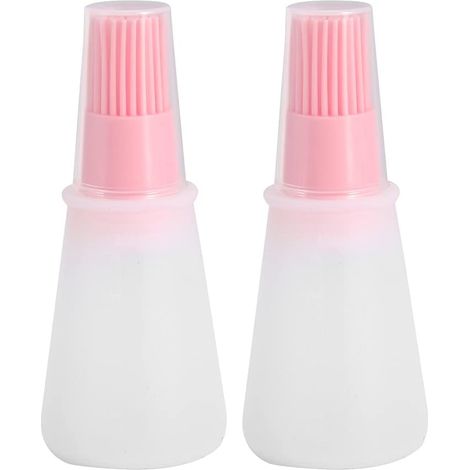 Ölgefüllte Flasche, Hitzebeständiger Silikon-kochpinsel Für Grill, Küchenutensilien, Rosa, Grün, Blau, 2 Stück (rosa)
