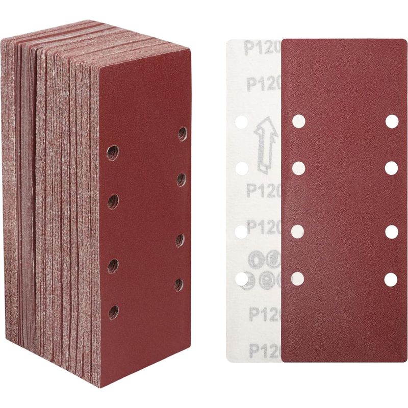 Packung Mit 30 Schleifblättern (93 X 230 Mm), Körnung 120, Für Exzenterschleifer. Ideal Zum Schleifen Und Polieren Von Holz Und Lack.