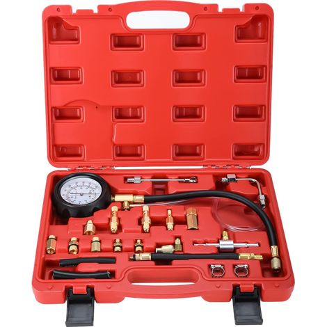 Kraftstoffdruckmessgerät, 140 Psi (10 Bar) Kraftstoffdruckprüfer, Motor-kraftstoffdruckmessgerät-set Zur Prüfung Des Kraftstoffeinspritzdrucks Mit Kfz-adapter
