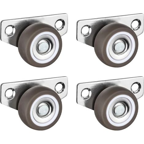 Set Mit 4 Kleinen Seitlich Montierbaren Rollen – Mini-flachrollen – Für Kleine Schubladen – Starre Rollen Für Unterbettschubladen – 3,2 Cm