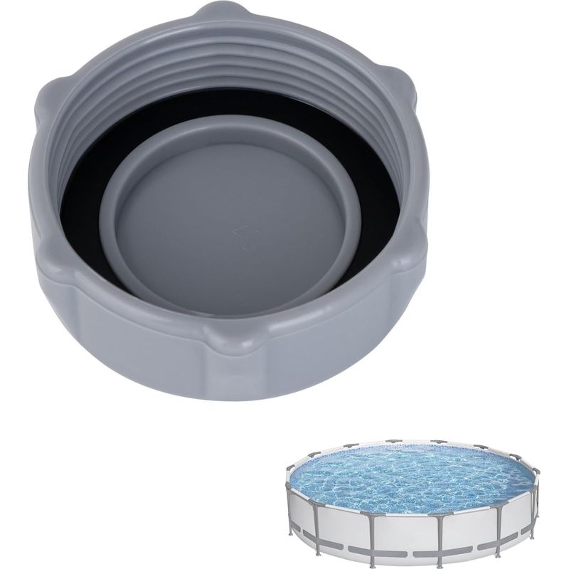 Ersatz-ablaufstopfen Aus Grauem Kunststoff Für Die Sommer-poolabdeckung Von Bestway/coleman (zubehör Für P01010/p6d1158/p01006)