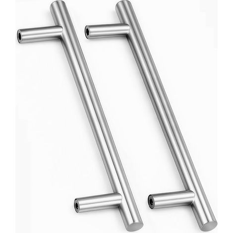 2 Möbelknöpfe Aus Edelstahl Mit Schrauben. Zur Dekoration Von Küchen Und Schränken. Lochabstand: 192 Mm