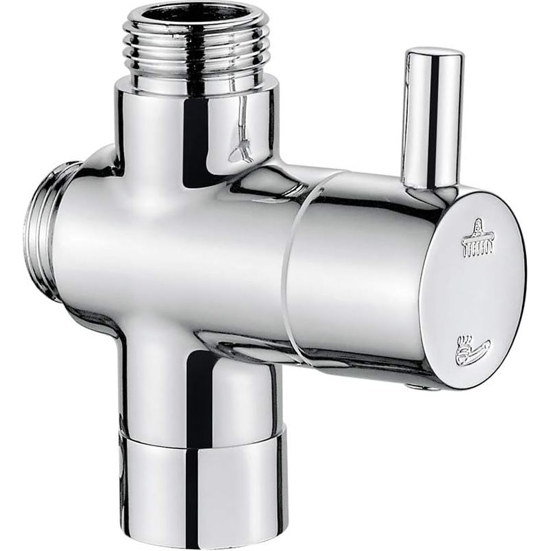 M92202 3-wege-duschumsteller G1/2'', 3-wege-armatur Aus Verchromtem Messing, Universal-umstellventil Für Handbrause Und Duschkopf, Hochdruck-duschadapter, 1–5 Bar Wasserdruck