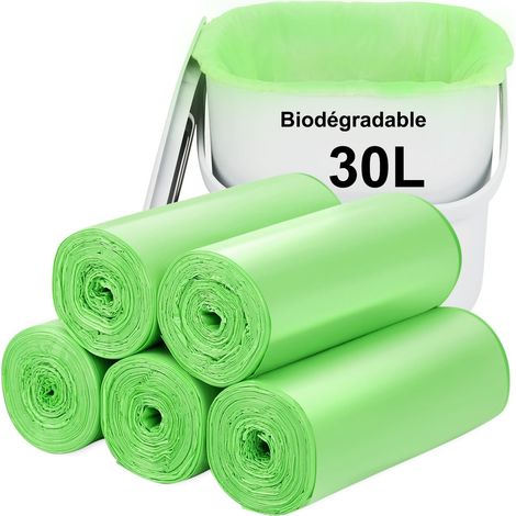 30-liter-müllbeutel, 100 Stück: Mittelgroß, Robust Und Biologisch Abbaubar. Geeignet Für Küche, Müll Und Bioabfall.