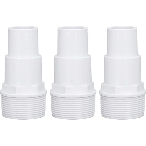 1-1/2"-schraubadapter - Poolschlauchanschluss - Steckanschluss, Durchmesser 32/38 Mm - Universelles Zubehör Für Poolfilter Und Pumpen (3er-pack)