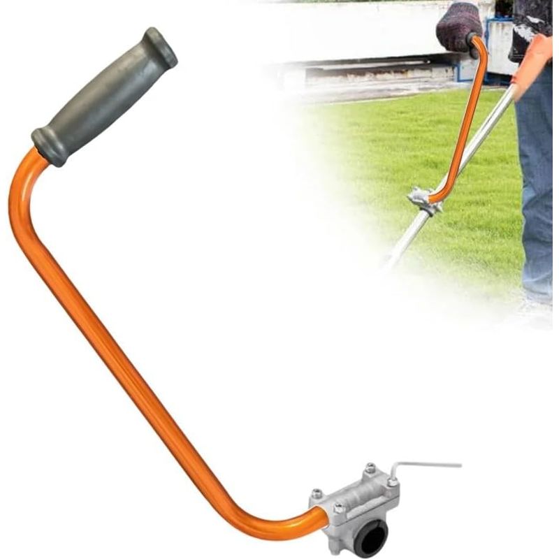 Ergonomischer Rasentrimmergriff Aus Aluminium Mit Verstellbarer Verlängerung Für Einfache Rasenpflege Und Landschaftsgestaltung (orange)