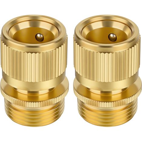 Stück Messing-gartenschlauchverbinder, 3/4"-außen- Und Innengewinde, Schnellkupplung Mit Innengewinde Für 3/4"-gartenschläuche, Für Dehnbare Schläuche Und Gartenarbeiten