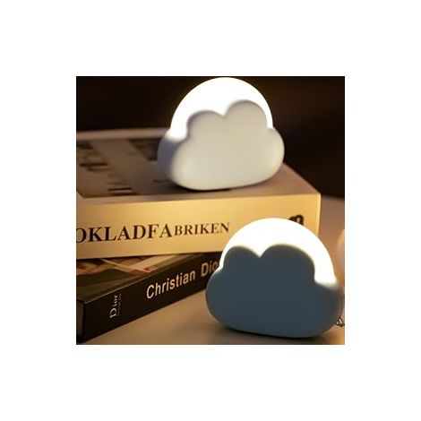 Niedliche Kinderzimmer-dekoration, Niedliche Kinderzimmerlampe, Tragbar, Wiederaufladbar Über Usb, Gelbe Und Weiße Decke, Kawaii-jubiläumsdekoration (weiß)