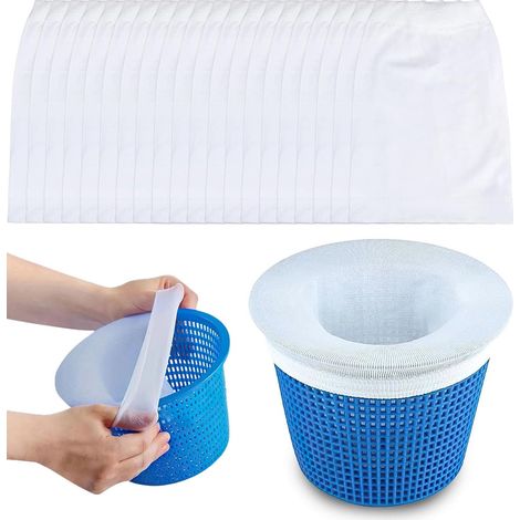 30-teiliges Set Poolskimmer-socken, Wiederverwendbare Poolfilter-socken, Poolskimmer-socken Für Poolkörbe, Fängt Schmutz, Blätter Und Haare Auf, Ideal Für Eingelassene Pools Und