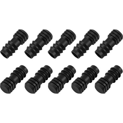 10er-pack Schwarze, 13 Mm Dünne Tropfspitzen, Tropfbewässerungsstopfen, Kunststoff-schlauchverbinder Für Die Automatische Gartenbewässerung, Mikro-tropfspitze