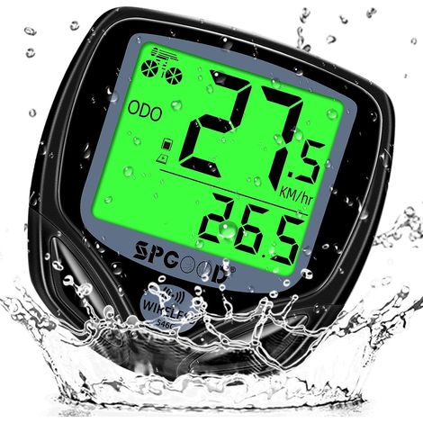 Kabelloser Fahrradcomputer, 19 Funktionen, Ip54 Wasserdicht, Mit Hintergrundbeleuchtetem Display, Automatischer Start/stopp-funktion, Mountainbike-tachometer