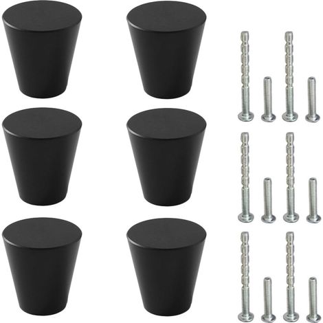 Schwarze Möbelknöpfe, Moderne Runde Schrankgriffe, Kleine Schubladenknöpfe, Metall-türknöpfe Für Küchenschränke, Kleiderschränke, Kommoden, Schränke, Dekoration, 20 X 23 Mm
