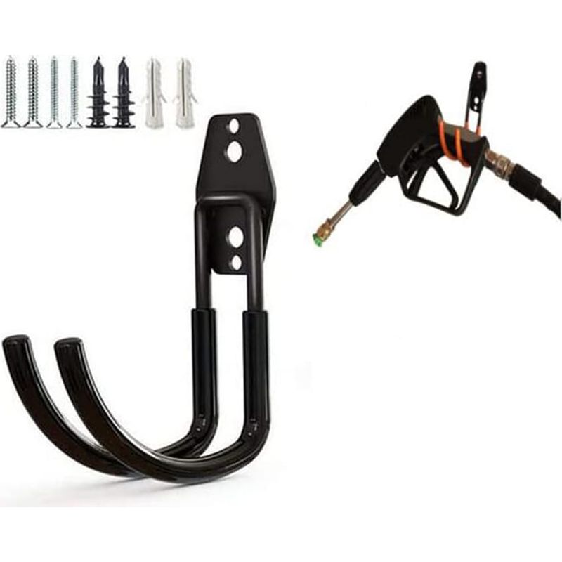 Wandmontierte Halterung Für Autoreiniger, Robuste Metallhalterung Für Hochdruckreiniger, Haken Für Spritzpistole/gartenschlauch/wasserschlauch (schwarz)
